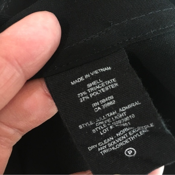 Theory jullitah admiral crepe Shirtdress lace up long sleeve mini black size 2 - Picture 7 of 7